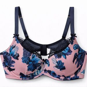 Cacique 42D French Balconette Floral Lace Bra NWT Coquette Romantic Lingerie